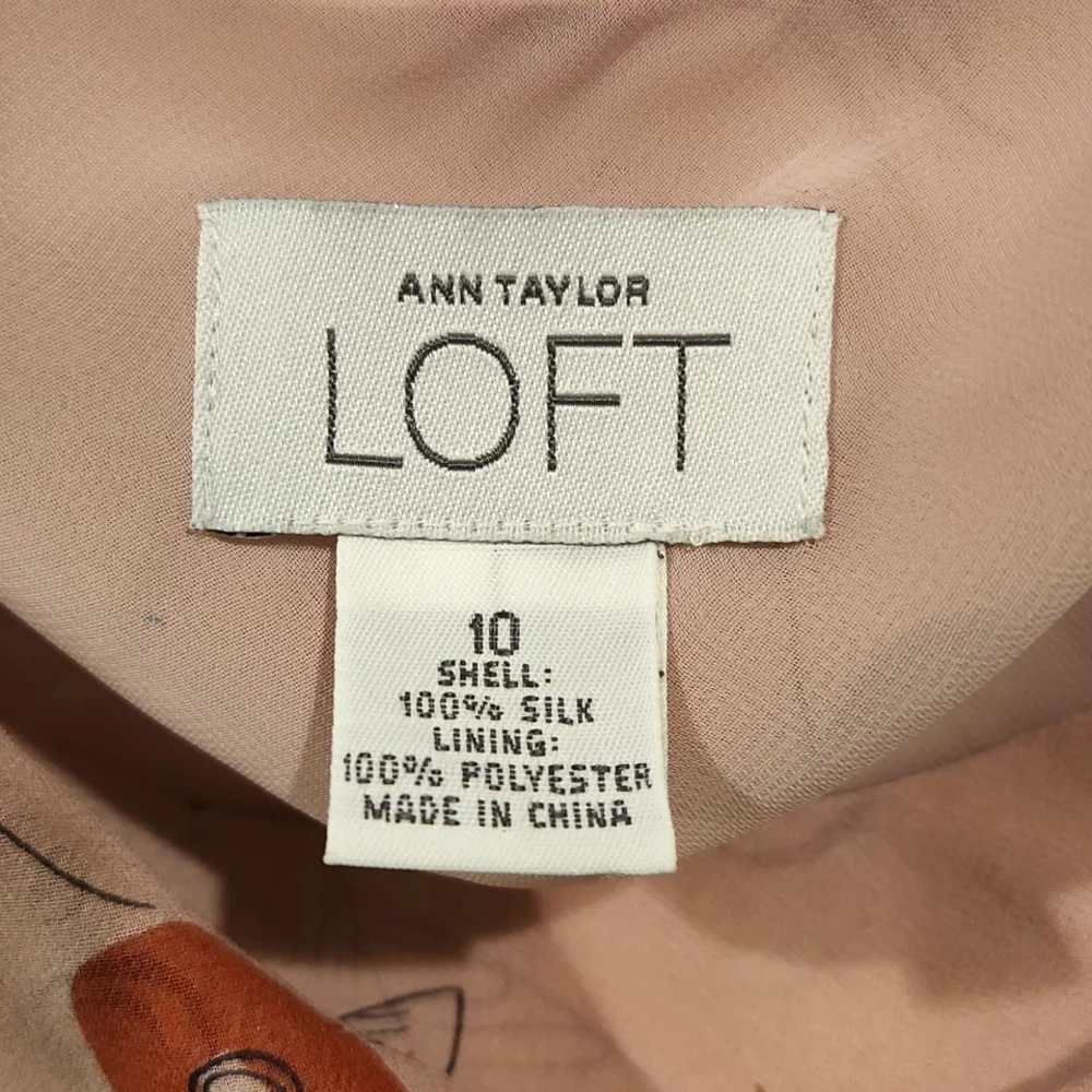 Ann Taylor LOFT Silk Tank Top, Size 10 - Picture 3 of 5